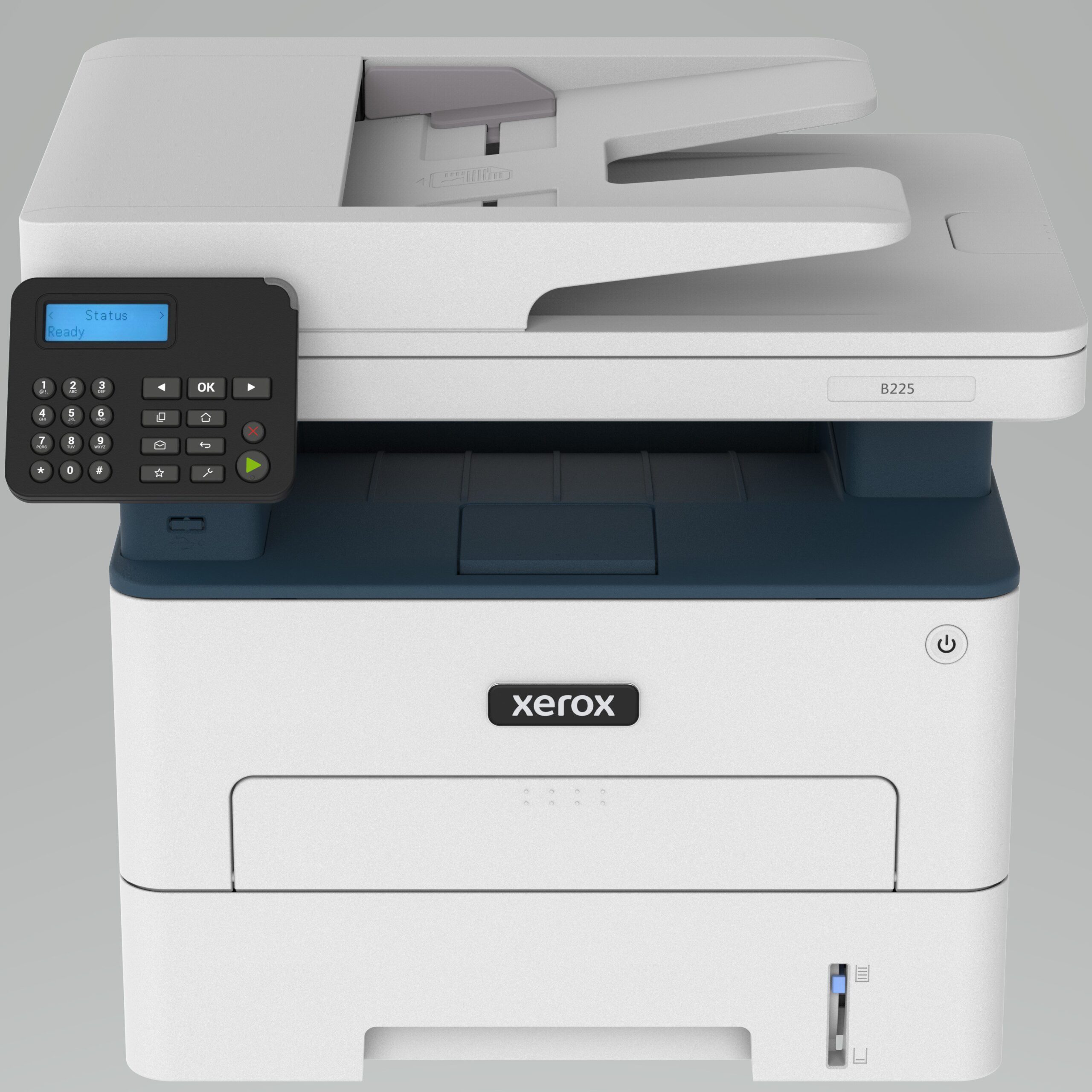 Impresora multifunción monocromo Xerox B225 para oficinas en Menorca